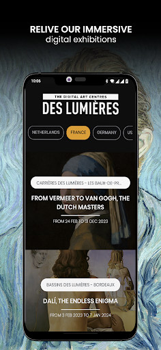 The DES LUMIÈRES art centres Apps