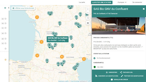 Carte stations GNV - NG MAPS Apps