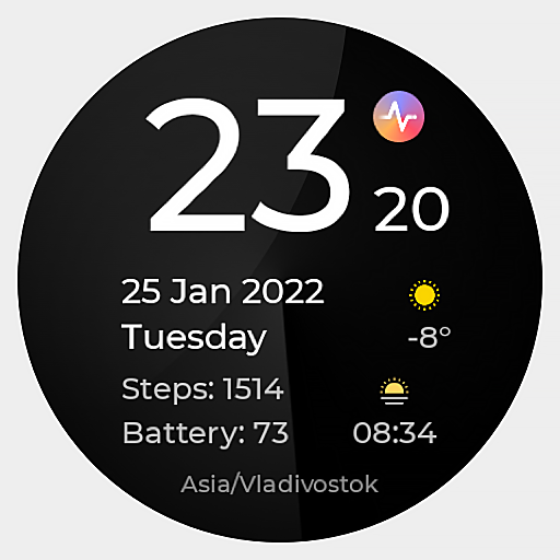 Minimal watch face for WearOs 1.0