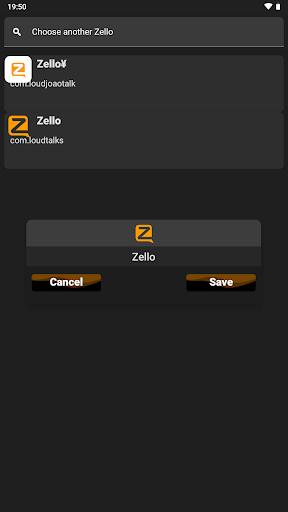 Button for the Zello Apps