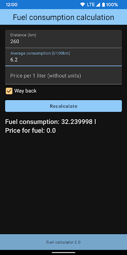 Fuel calculator Apps