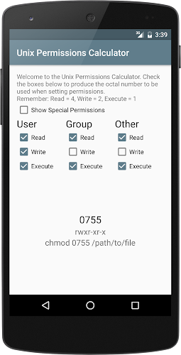 Unix Linux Permissions Calculator 1 0 Download
