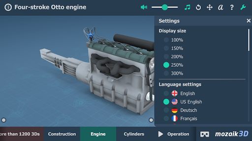 Four-stroke Otto engine 3D Apps