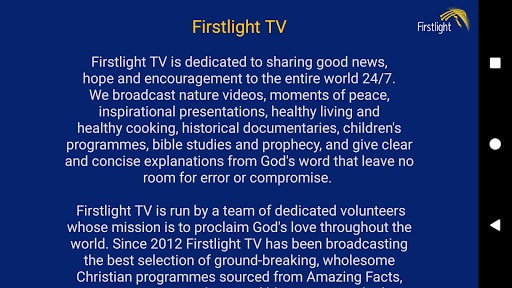 Firstlight TV for Android TV Apps