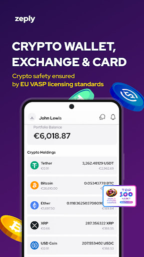 Zeply・Crypto Wallet & Exchange Apps