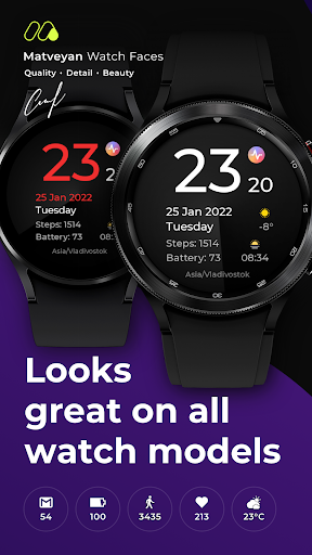 Minimal watch face for WearOs Apps